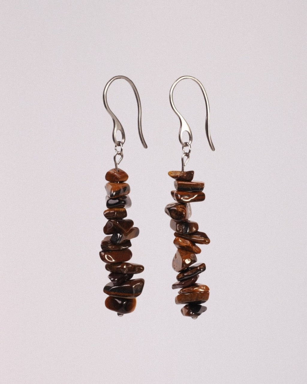 Pendientes Lasca Acero Inoxidable Ojo de Tigre - Positive Jewels