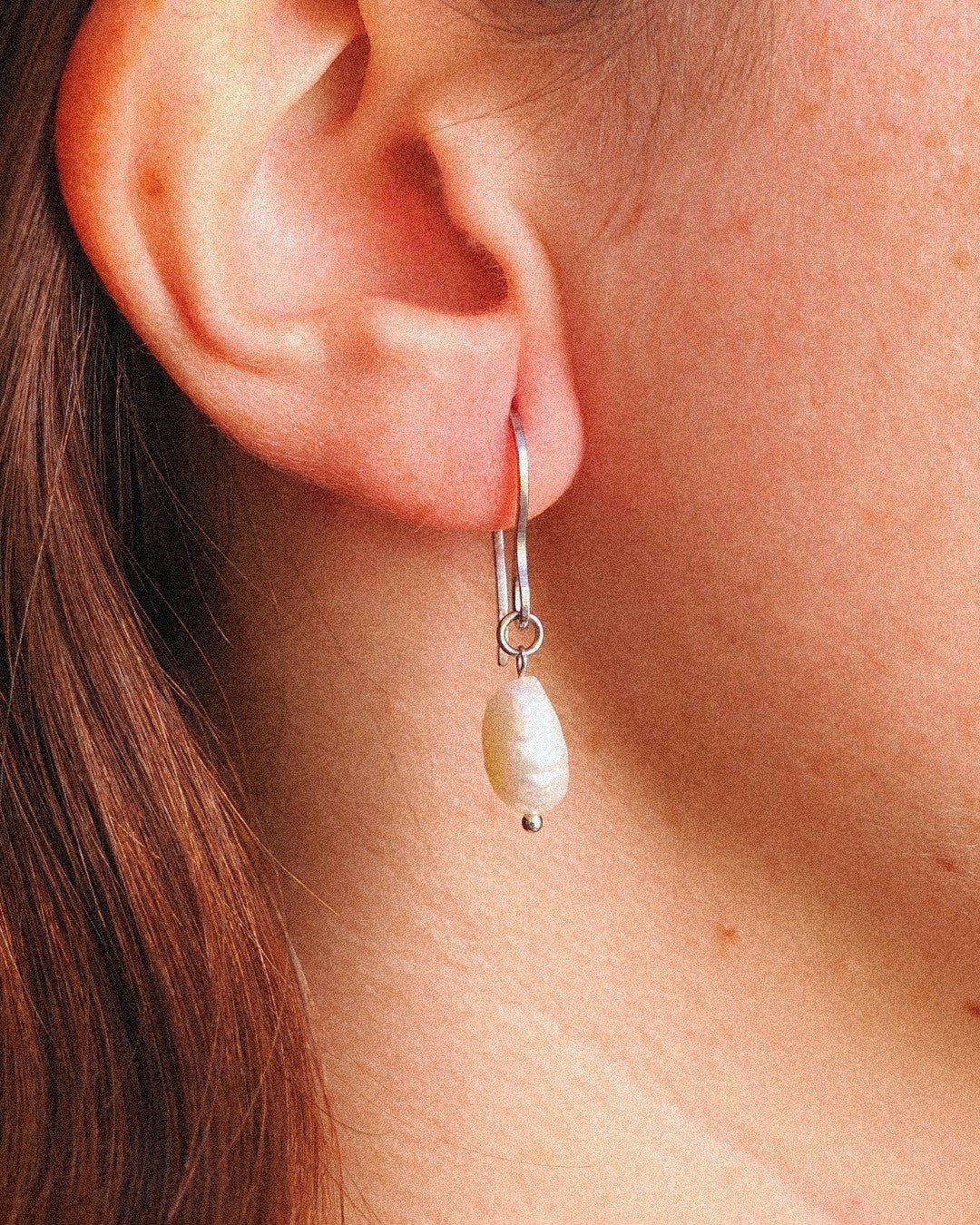 Pendientes Perla Acero Inoxidable - Positive Jewels