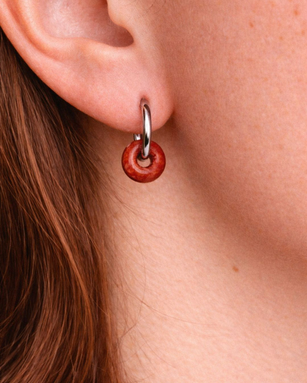 pendientes jaspe rojo