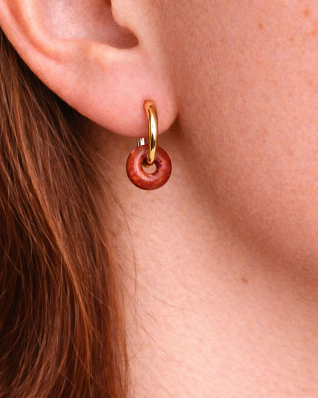 pendientes jaspe rojo