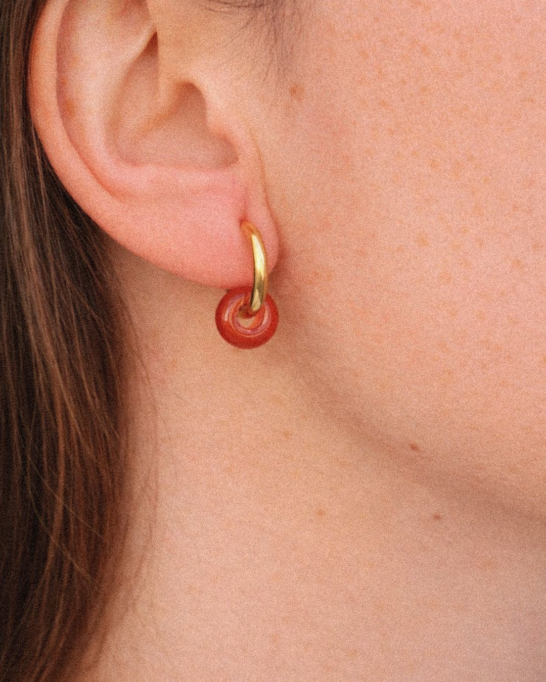 pendientes piedras naturales