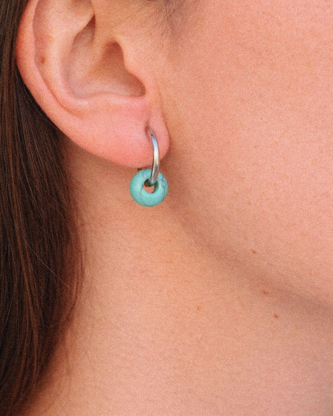 pendientes piedras naturales