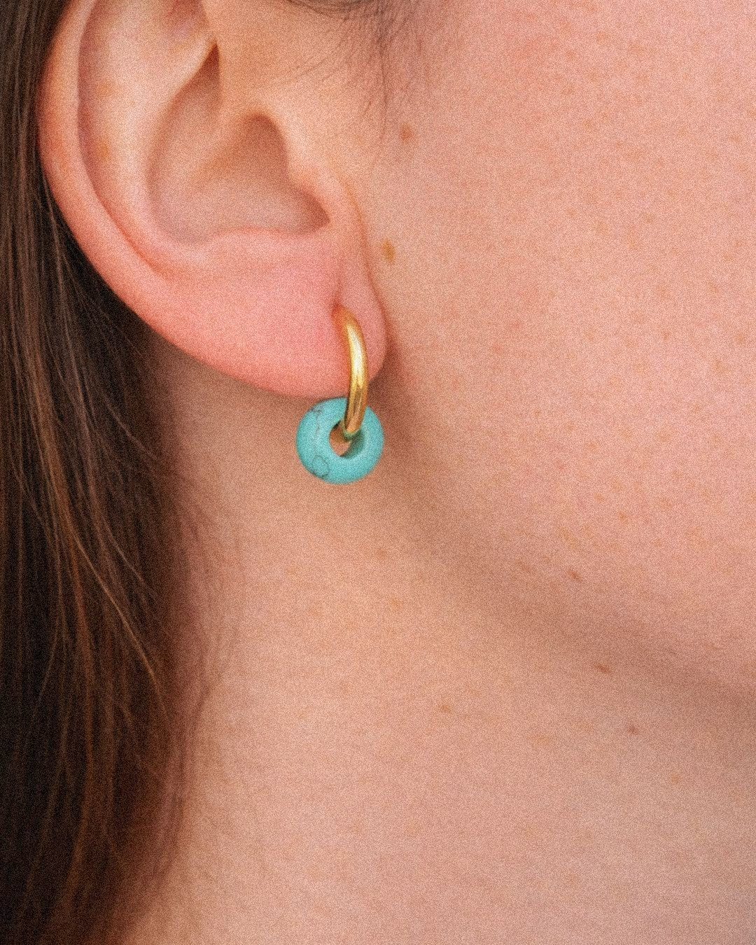 pendientes piedras naturales