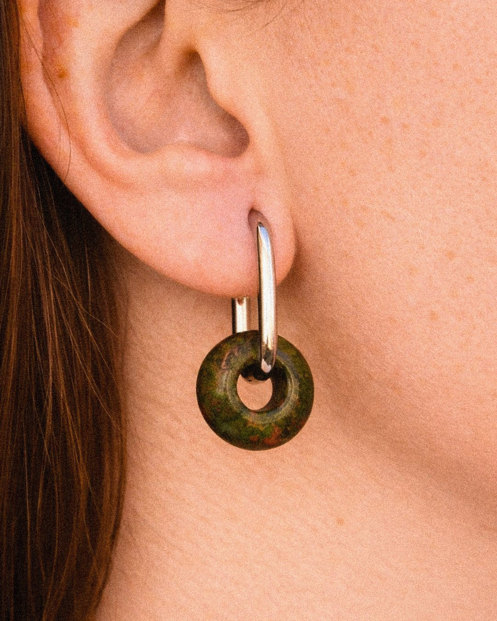 pendientes piedras naturales