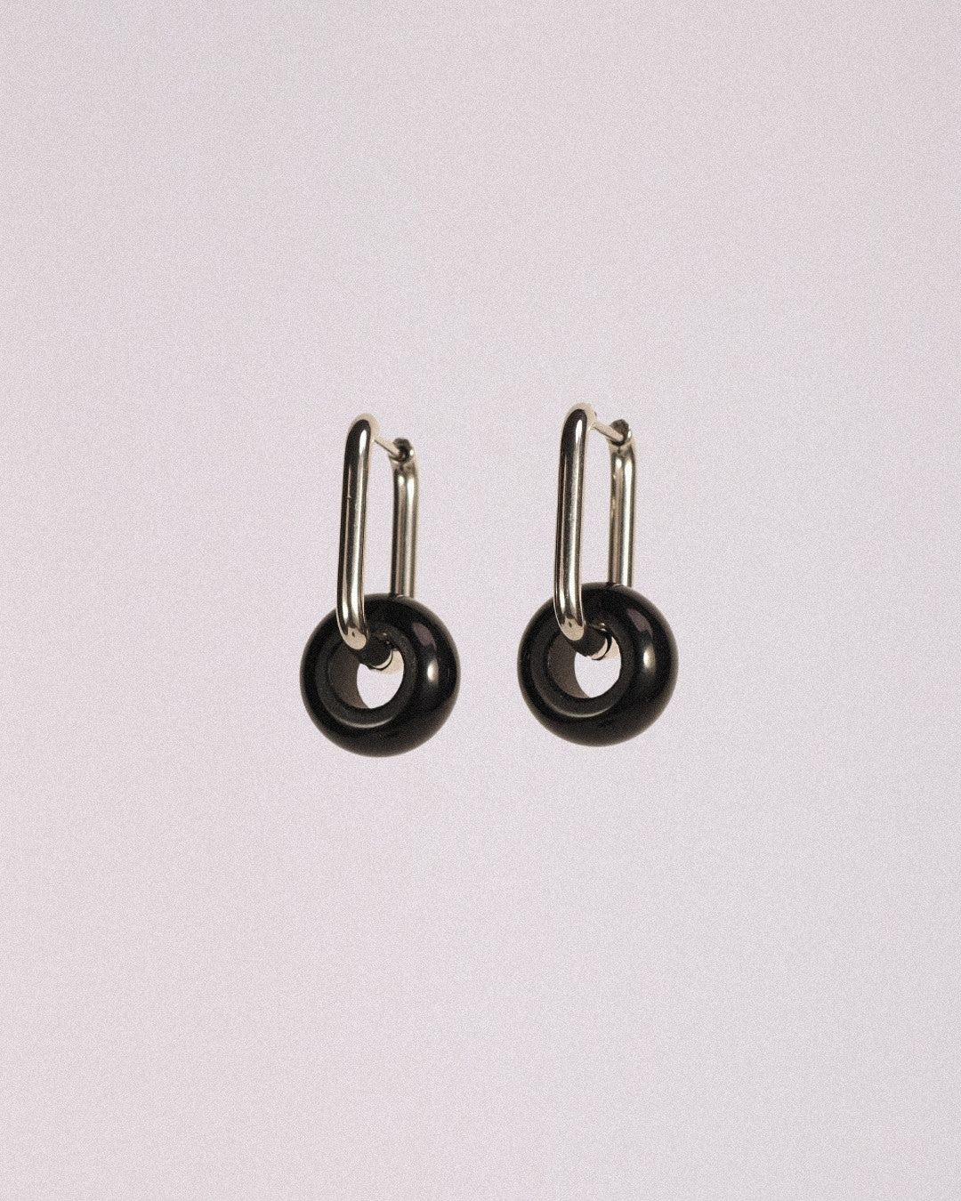 pendientes agata negra