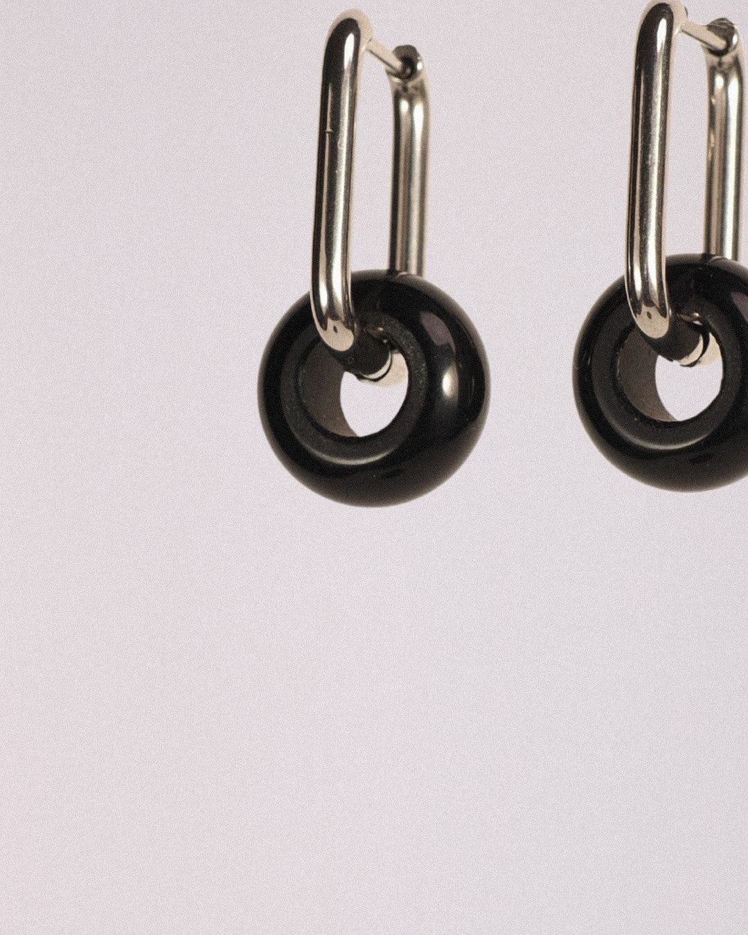 pendientes agata negra