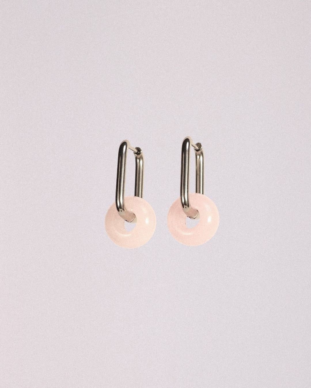 pendientes cuarzo rosa