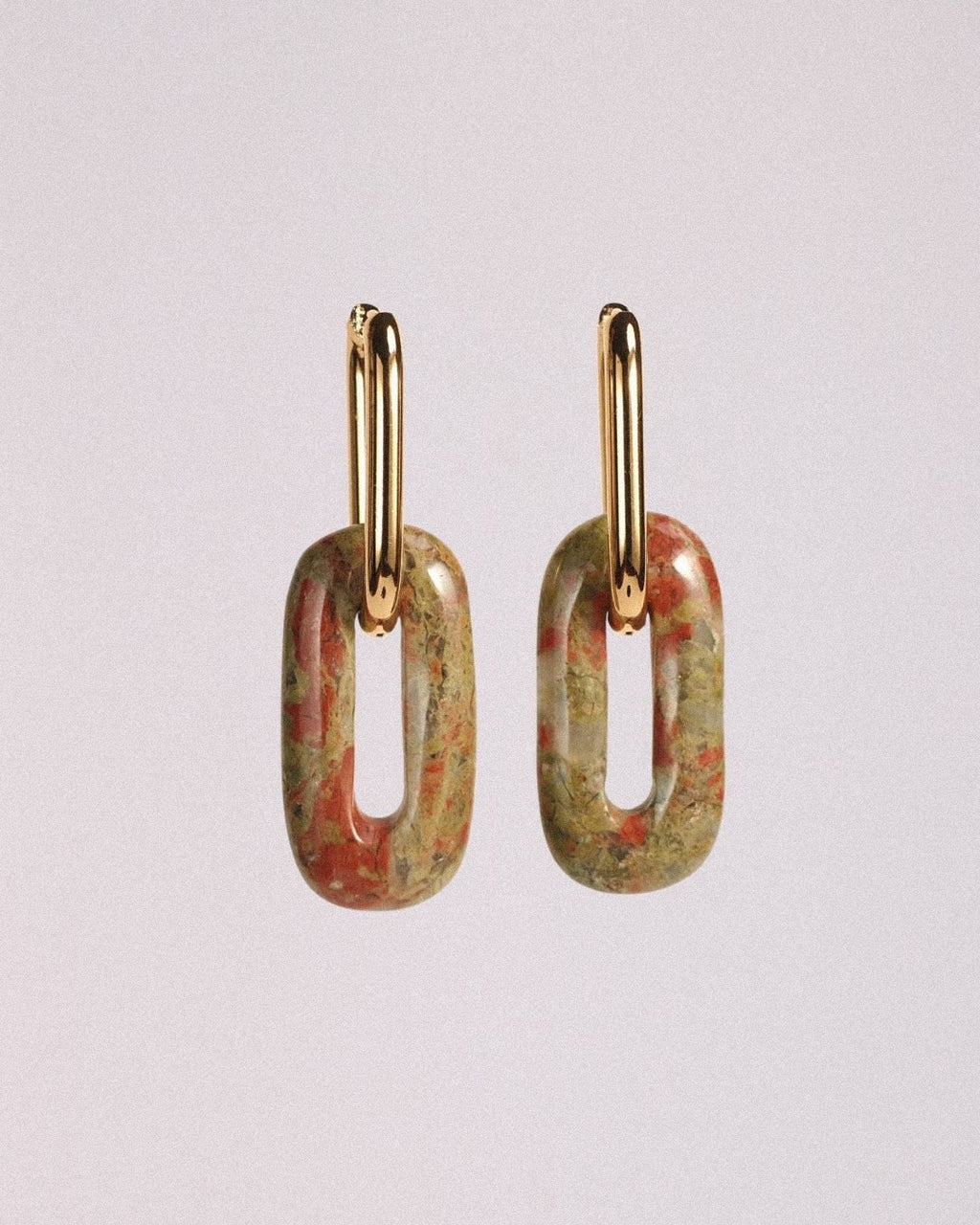 Pendientes Elipse Acero Inoxidable Dorado Unakita