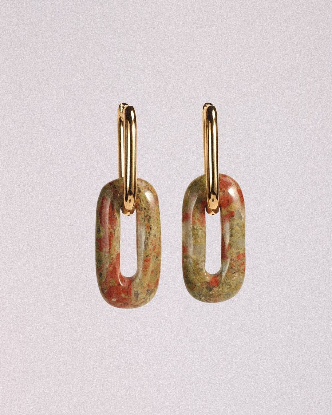 Pendientes Elipse Acero Inoxidable Dorado Unakita