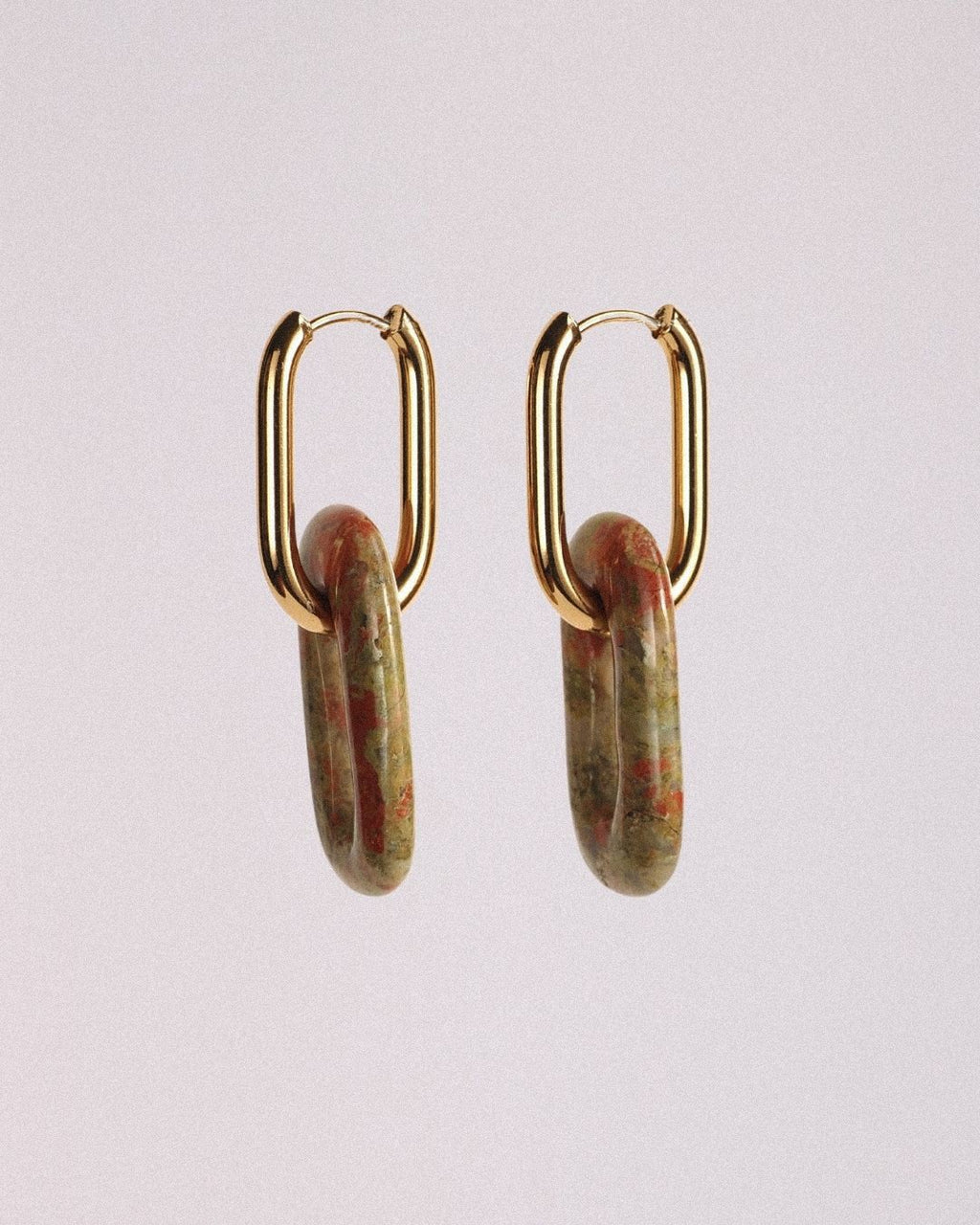 Pendientes Elipse Acero Inoxidable Dorado Unakita