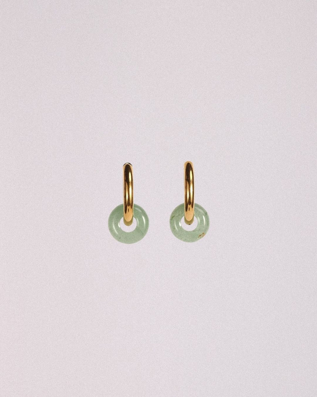 Pendientes Órbita Acero Inoxidable Bicolor Aventurina