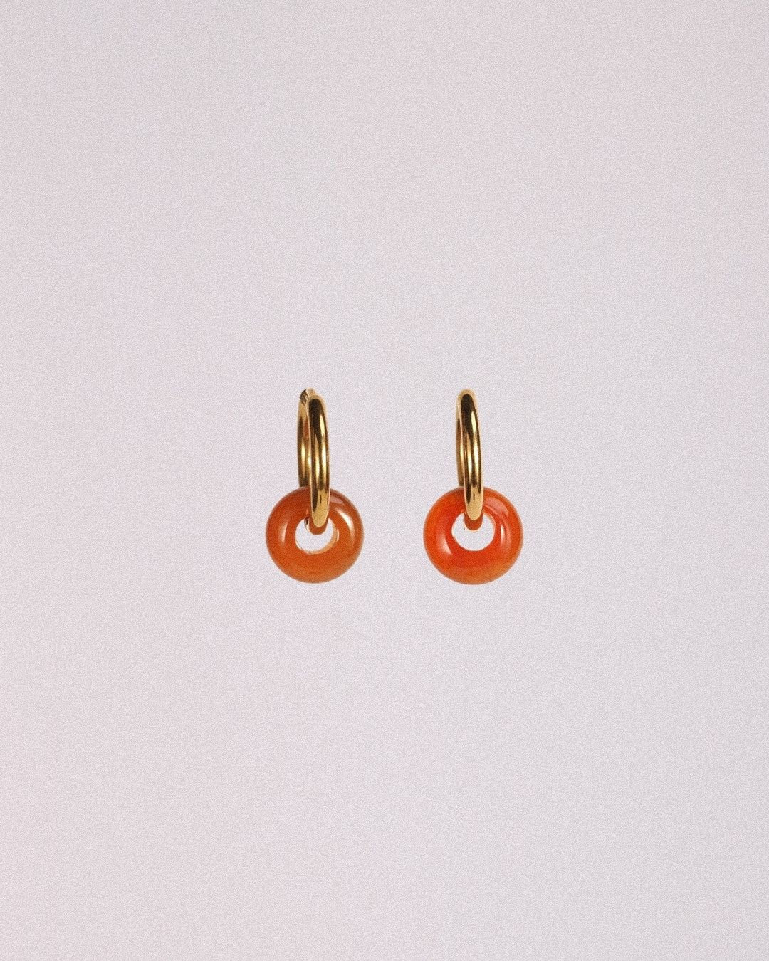 Pendientes Órbita Acero Inoxidable Dorado Carnelia