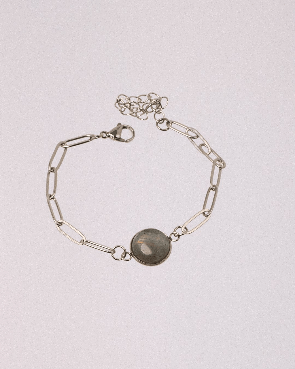 Pulsera Luna Llena Acero Inoxidable Labradorita - Positive Jewels