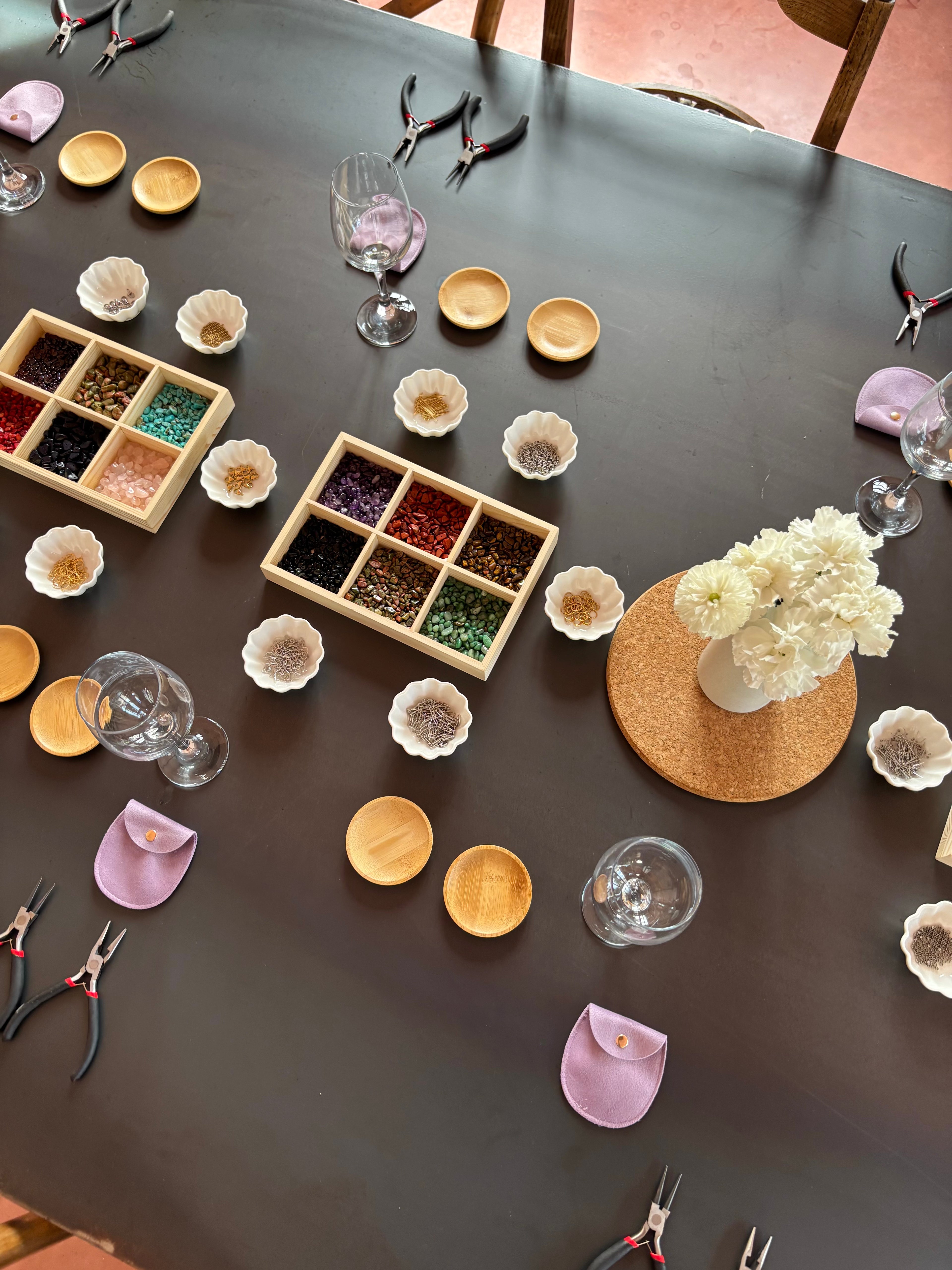 taller joyas y vino