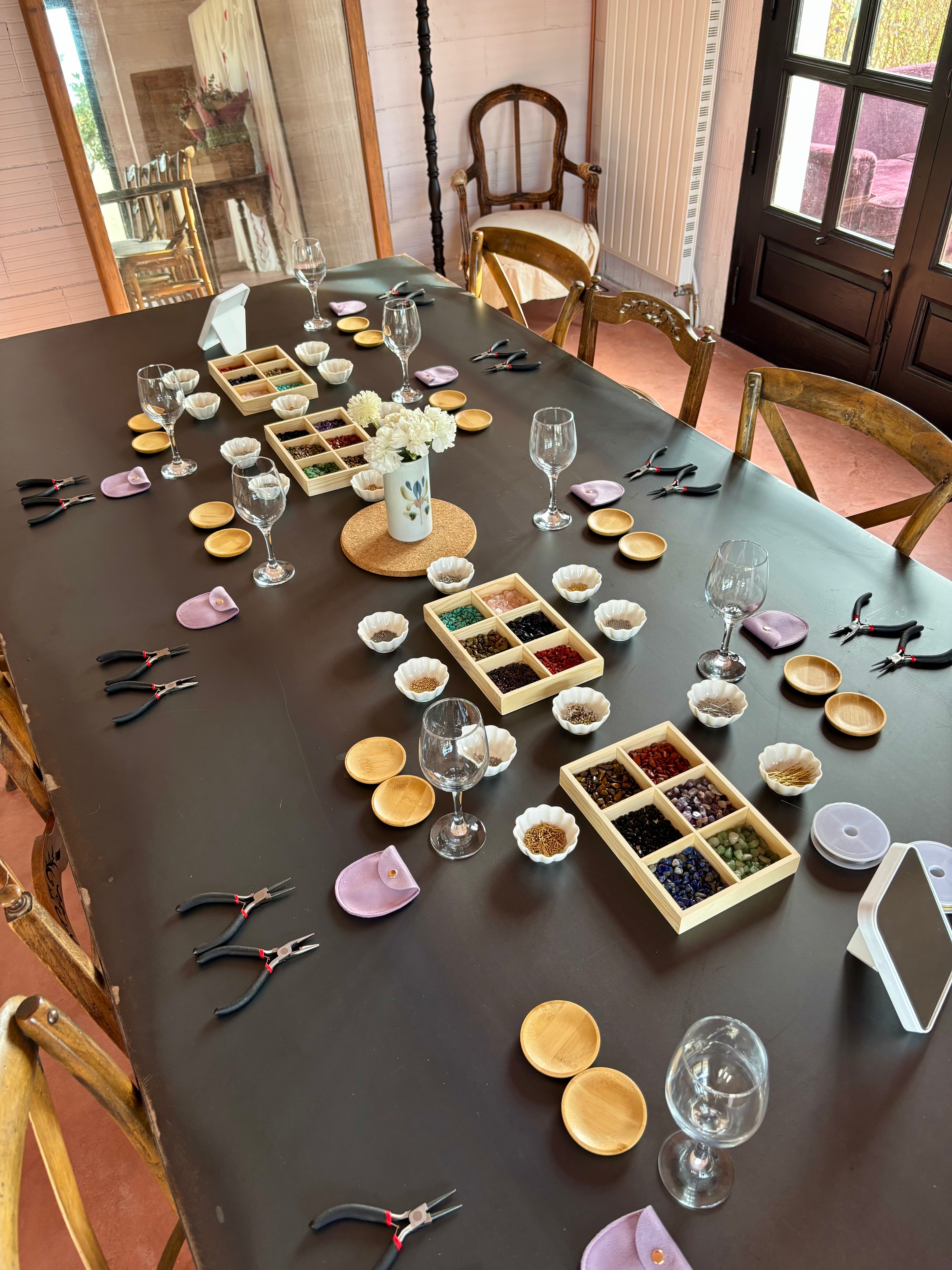 taller joyas y vino